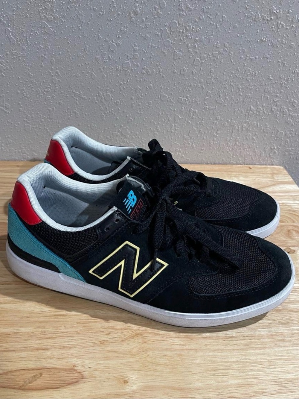 New Balance CT574 'Black Blue Red' (CT574BNH) classic court sneakers size 9.5